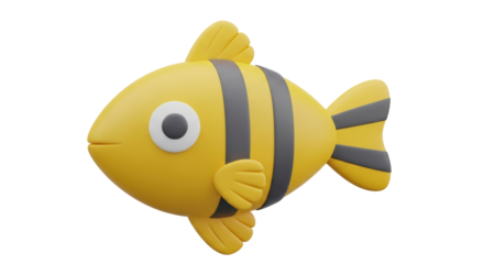Isolated cartoon fish