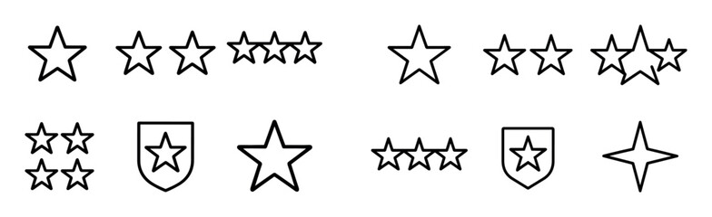 Military Star Insignia Icons
