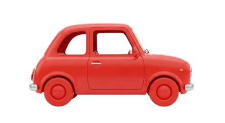Isolated cartoon car