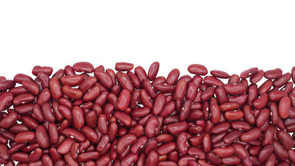 Red Kidney Beans Isolated on White Background