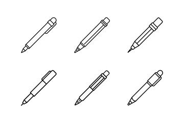 gel pen line art vector illustration