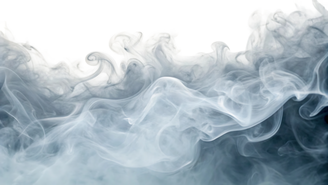 abstract smoke misty fog on isolated black background. texture overlays. design element. isolated on white background
