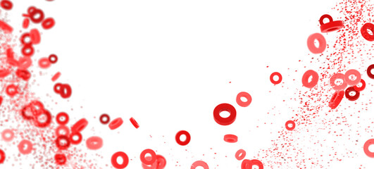 Abstract background with red rings. Perfect for presentations, websites, and more!