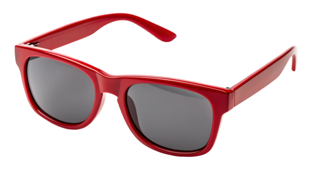 digital png illustration of red sunglasses on white background isolated on white background