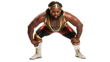 fancy wrestler camel isolated on a white background. isolated on white background