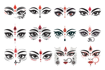  Durga Vector Set for Navratri and Durga Puja