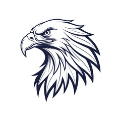 eagle head logo vector line art