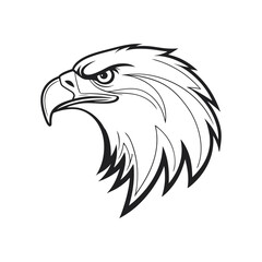 eagle head logo vector line art
