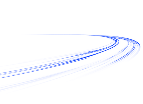 Line, blue, light, vector, abstract, effect, curve glowing beam with laser streak, motion blur and luminous trail, bright stripes ray, dynamic speed glow, futuristic background design.