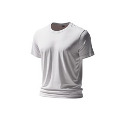 Clean white t-shirt mockup for apparel design showcase and branding studio photoshoot ready for customization isolated on transparent background