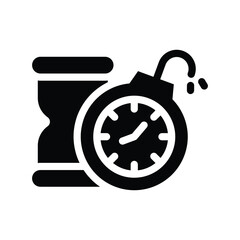 deadline glyph icon illustration vector graphic.eps