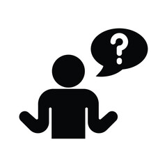  questions glyph icon illustration vector graphic.eps
