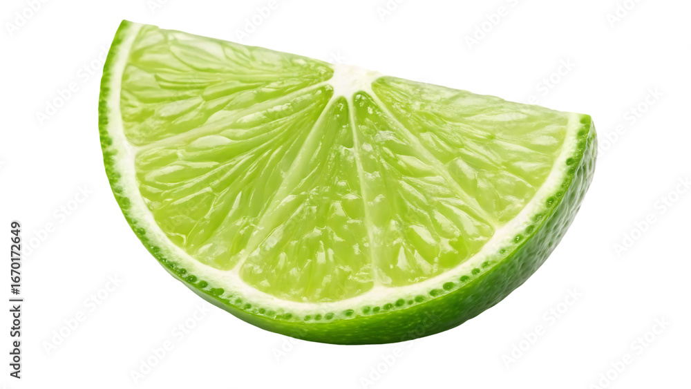 Poster slice of lime isolated on transparent background isolated on white background
