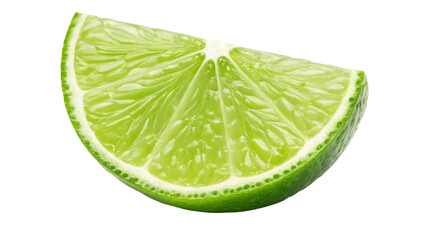 slice of lime isolated on transparent background isolated on white background