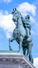 Obraz premium Equestrian statue of King Christian V in Copenhagen, Denmark