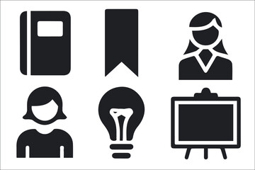 education icon set vector