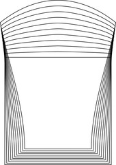 Square blended line border design template. Technology element