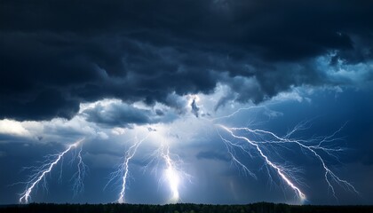 dramatic storm clouds with lightning sky background