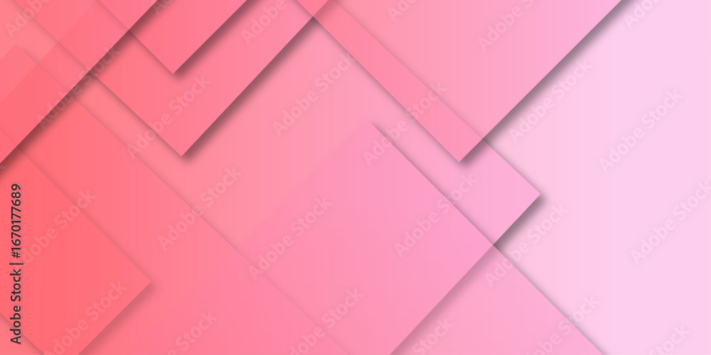 Poster light pink vector background with wry lines. abstract background with pink transparent rhombus geome