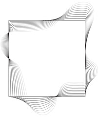 Square frame fluid shape line gradient. Design element