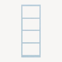 Minimalist blue four-panel frame