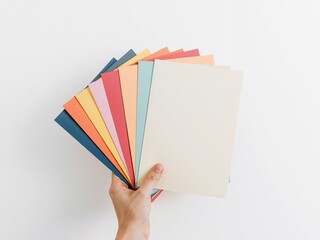 Colorful Paper Spectrum. An Array of Hues and Textures in an Abstract Composition.