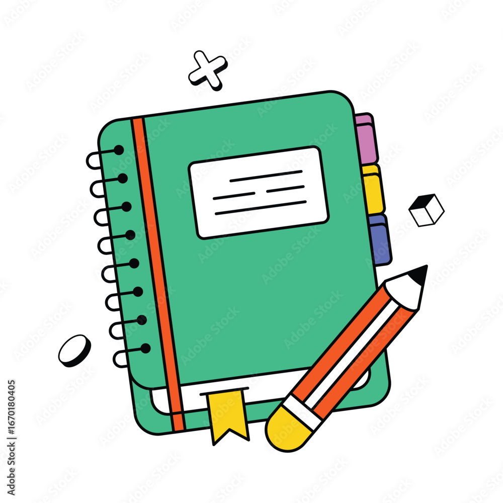 Poster notebook concept vector icon eps 10 file