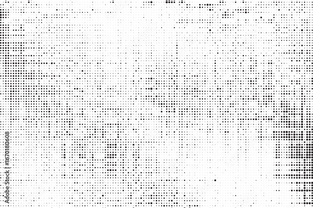 Poster radial halftone spotted gradient background. dotted stains concentric texture with fading effect. bl