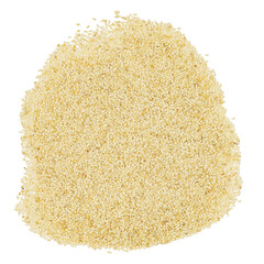 A Pile of Organic Sesame Seeds Set Against a White Background