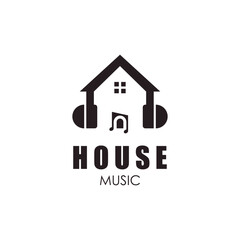 Minimalist Music House Logo Design with a Modern Concept