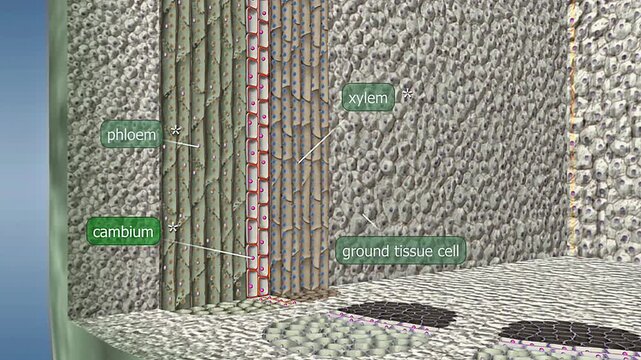 Plant meristematic tissue cambium