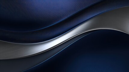 A 4K photo of sleek navy blue and silver background.