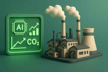 3D Representation of AI Impact on Industry Emission Growth and Technology in Green Environment