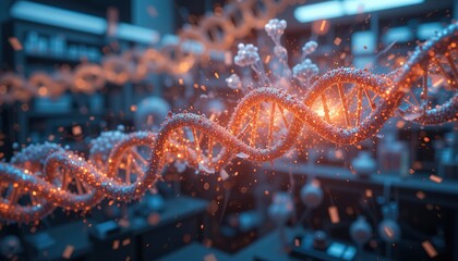 Futuristic DNA and Biotechnology Interface