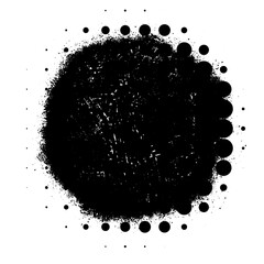 Black grunge stamp on a white background