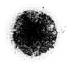 Black grunge stamp on a white background