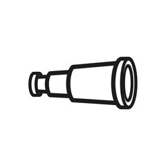 spyglass outline a telescope with a classic design representing exploration history and adventure ideal for educational or nautical-themed projects