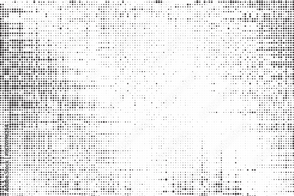 Poster radial halftone spotted gradient background. dotted stains concentric texture with fading effect. bl