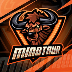 Minotaur esport mascot logo design