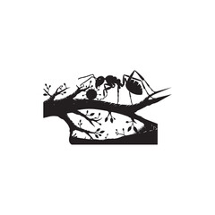 Worker Ant Vector Silhouette, Nature Graphic