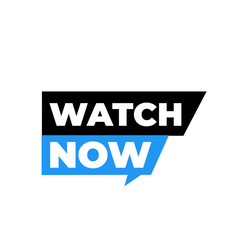 WATCH NOW png, digital flat button, stylish video label, online png tag