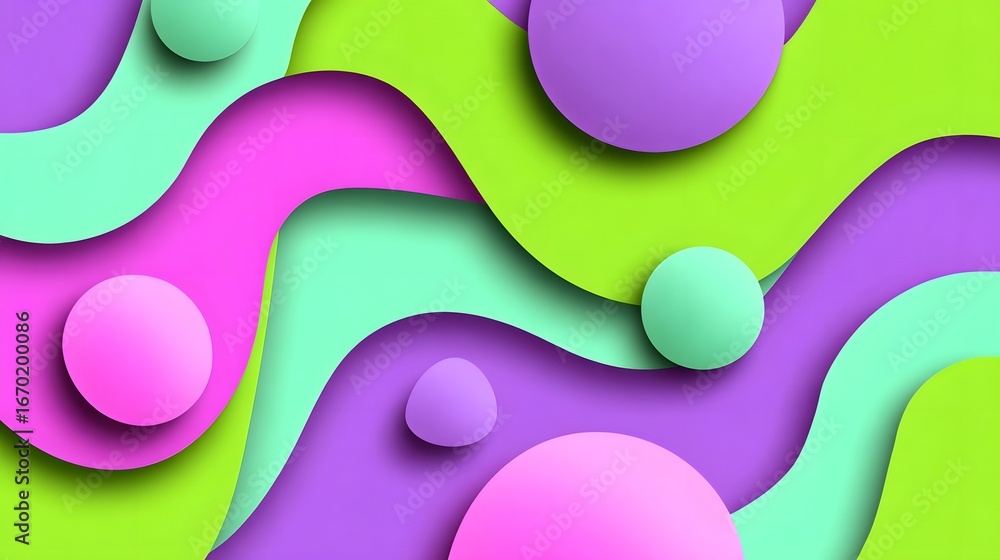 Poster vibrant abstract background with dynamic geometric shapes