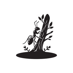 Worker Ant Vector Silhouette, Nature Graphic