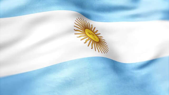 AI-generated abstract of the national flag of Argentina waves proudly