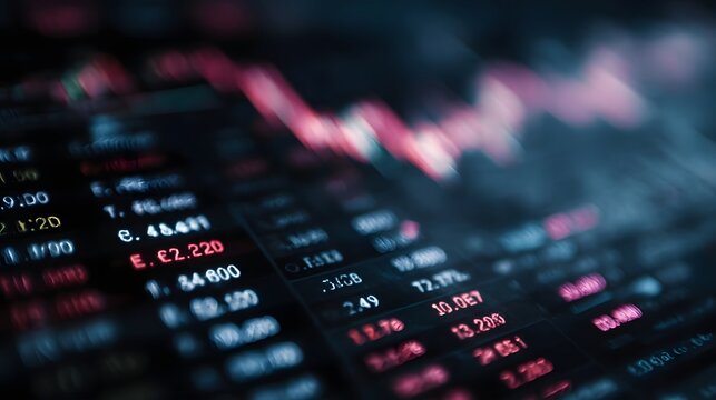 Financial trading screen displaying data for multiple currencies