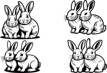 Pairs of Bunnies A Line Collection