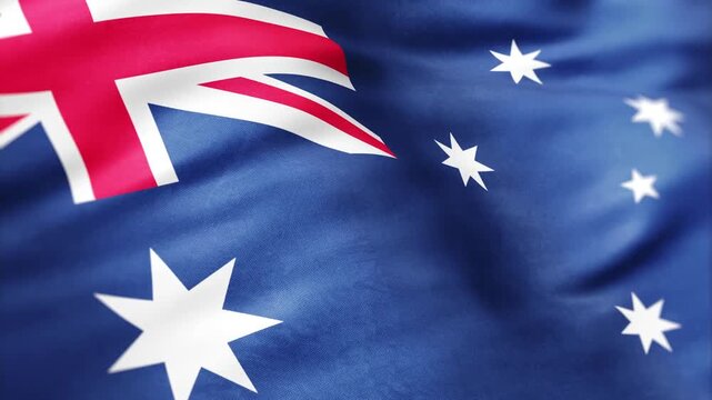 AI-generated abstract of the waving flag of Australia, emphasizing its unique star patterns