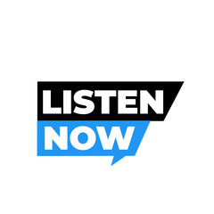 listen now png, digital button icon, instant call to action, modern web label