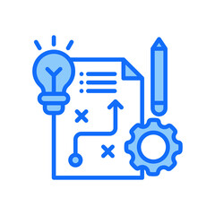 Strategic Plan blue color icon