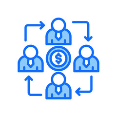 Mutual Fund blue color icon